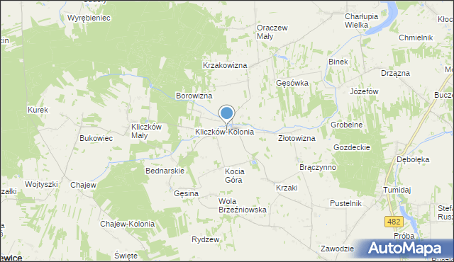 mapa Kliczków Wielki, Kliczków Wielki na mapie Targeo